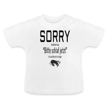 Dormir n'est pas dans le camp Body bébé - T-shirt bio col rond Bébé - blanc - Devant