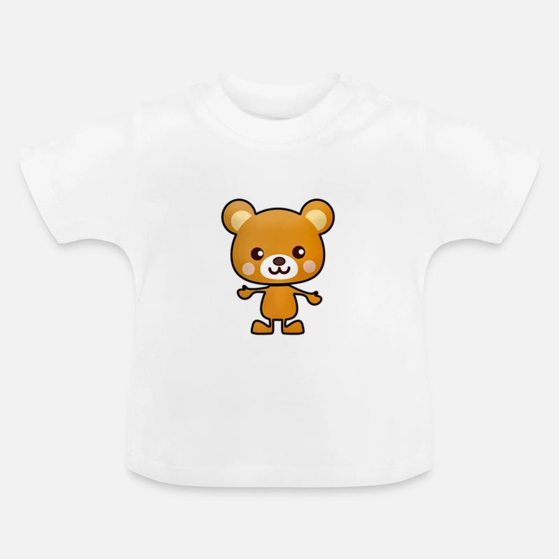 Bärchen - Baby Bio-T-Shirt mit Rundhals - Weiß