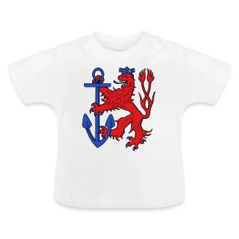 Düsseldorfer Löwe - Baby Bio-T-Shirt mit Rundhals - Weiß - Vorne