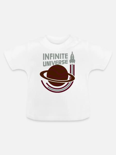Infinite Universe (Planet) - Baby Bio-T-Shirt mit Rundhals - Weiß