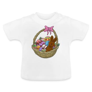 Nid de Pâques - T-shirt bio col rond Bébé - blanc - Devant