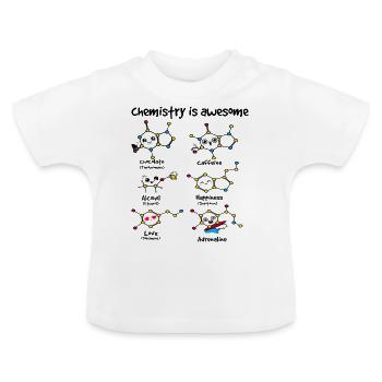 La chimie est incroyable. - T-shirt bio col rond Bébé - blanc - Devant