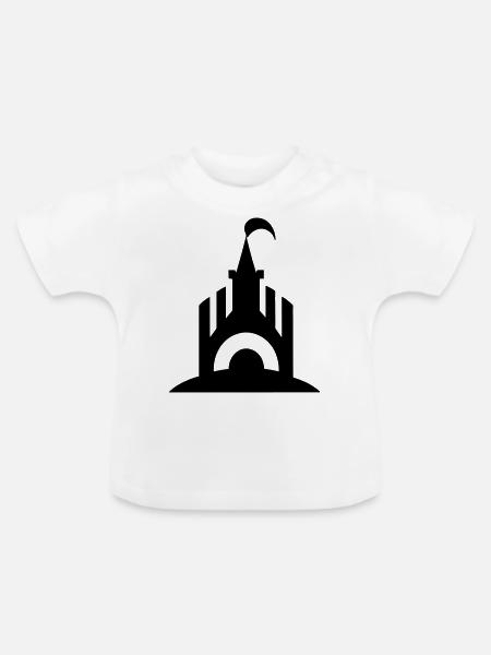 Schloß - Baby Bio-T-Shirt mit Rundhals - Weiß