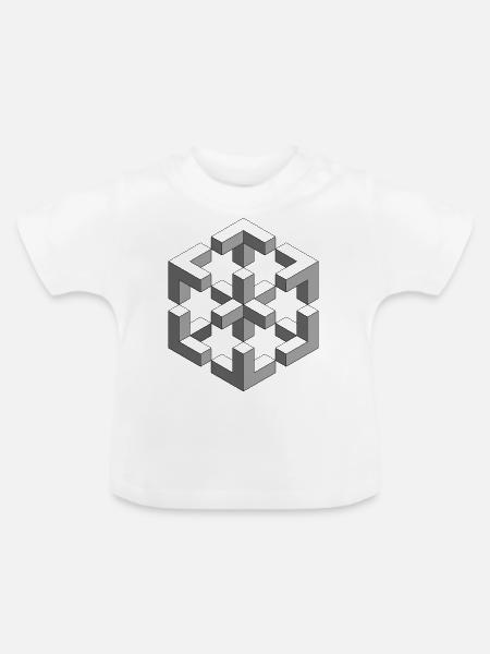 Unmögliche Figur - Baby Bio-T-Shirt mit Rundhals - Weiß