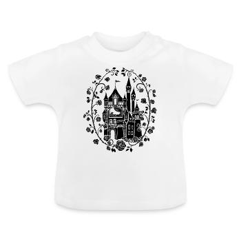 Dornröschen Schloss - Baby Bio-T-Shirt mit Rundhals - Weiß - Vorne