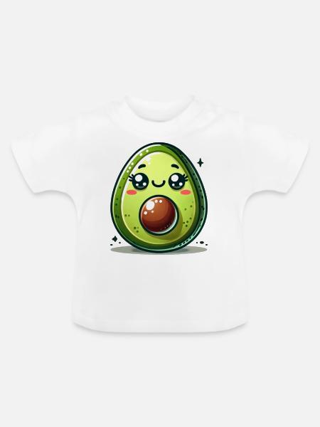 Avocado Comic - Baby Bio-T-Shirt mit Rundhals - Weiß