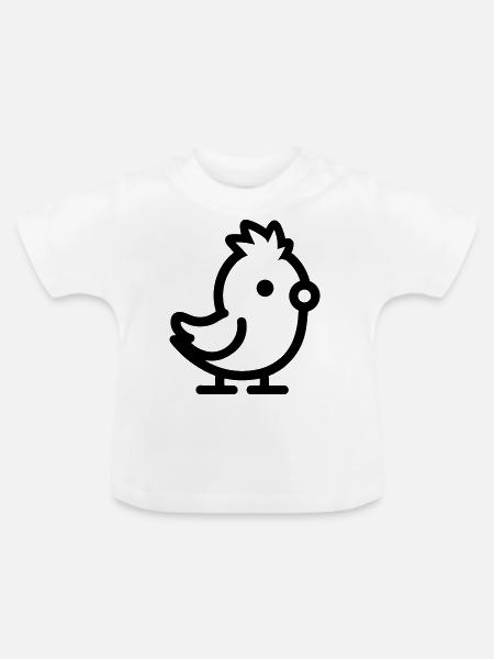 Küken - Baby Bio-T-Shirt mit Rundhals - Weiß