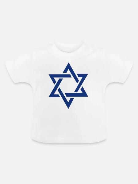 Star of David - Baby Bio-T-Shirt mit Rundhals - Weiß