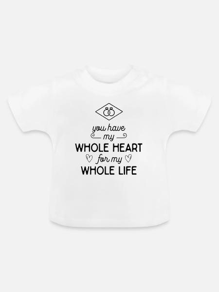 Liebeserklärung - Baby Bio-T-Shirt mit Rundhals - Weiß