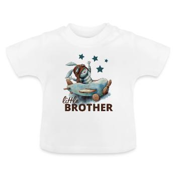 Kleiner Bruder - Baby Bio-T-Shirt mit Rundhals - Weiß - Vorne