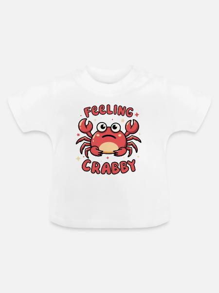 Sich mürrisch fühlen - Baby Bio-T-Shirt mit Rundhals - Weiß