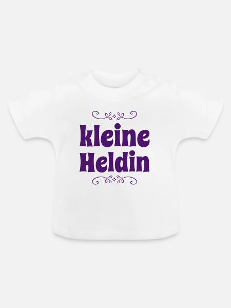 Kleine Heldin - Baby Bio-T-Shirt mit Rundhals - Weiß