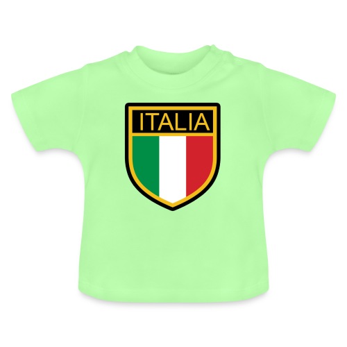 SCUDETTO ITALIA CALCIO - Maglietta ecologica con scollo rotondo per neonato