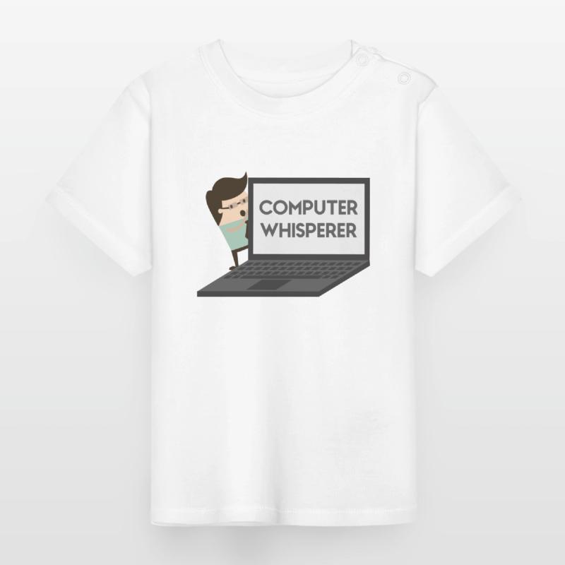 Computer Whisperer Programmer Computer Scientist Baby Organic T-Shirt with Round Neck