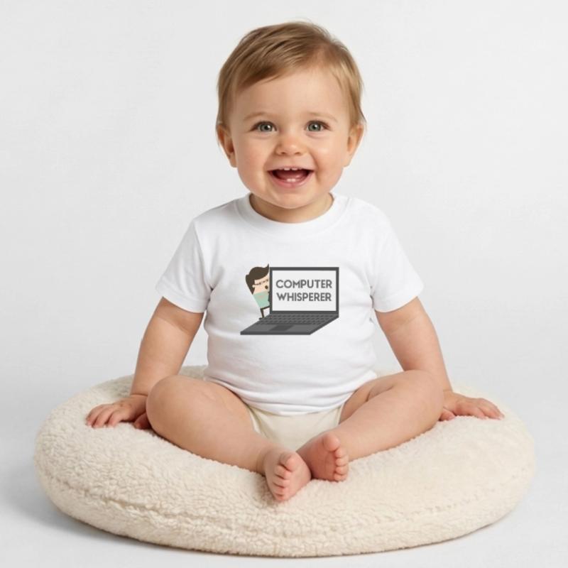 Computer Whisperer Programmer Computer Scientist Baby Organic T-Shirt with Round Neck