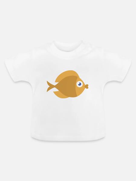 Meerestiere - Baby Bio-T-Shirt mit Rundhals - Weiß