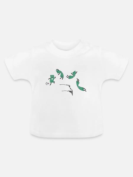 Comic Inflation - Baby Bio-T-Shirt mit Rundhals - Weiß