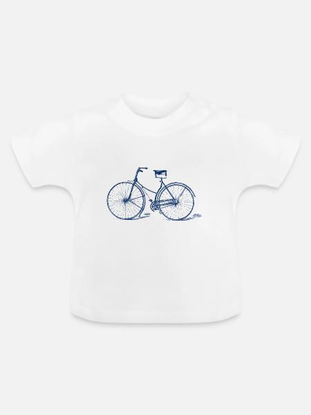 Fahrrad - Baby Bio-T-Shirt mit Rundhals - Weiß