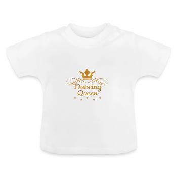 Dancing Queen - Baby Bio-T-Shirt mit Rundhals - Weiß - Vorne