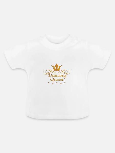Dancing Queen - Baby Bio-T-Shirt mit Rundhals - Weiß