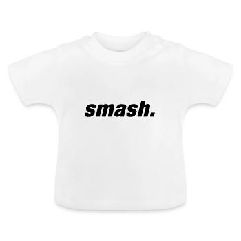 smash. - Baby Organic T-Shirt with Round Neck - white - Front