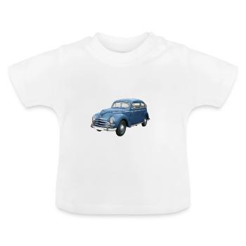 Old car - Baby Organic T-Shirt with Round Neck - white - Front