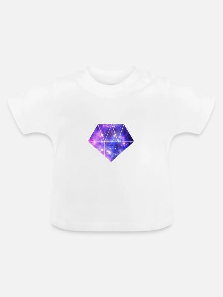 Galaxy Diamond - Baby Bio-T-Shirt mit Rundhals - Weiß