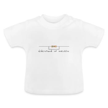 La résistance est inutile - T-shirt bio col rond Bébé - blanc - Devant
