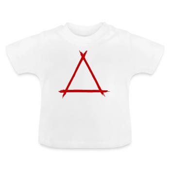 Alchemy icon fire red - Baby Organic T-Shirt with Round Neck - white - Front