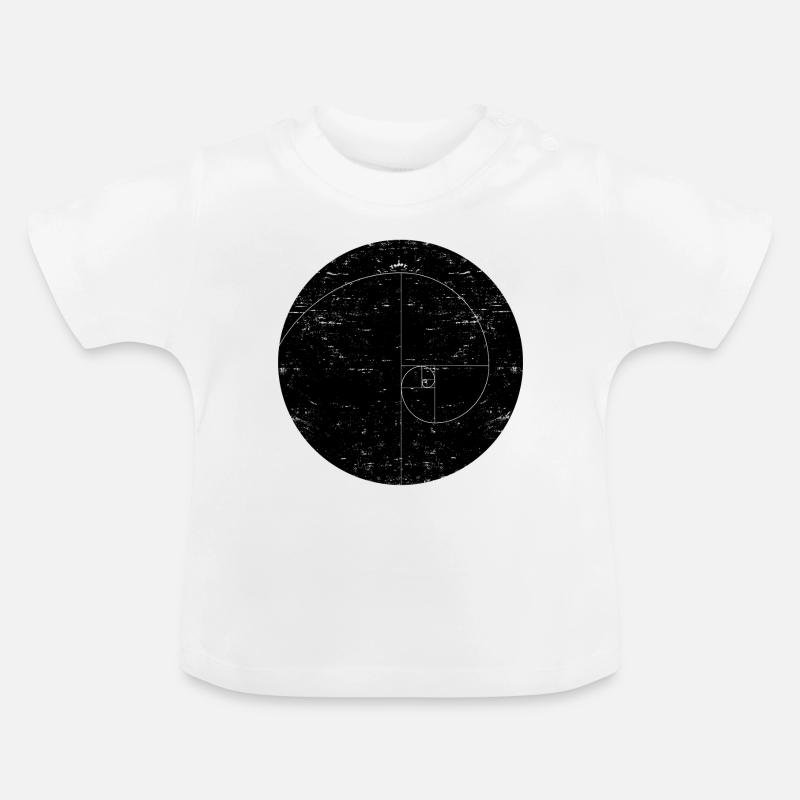spirale fibonacci - T-shirt bio col rond Bébé - blanc