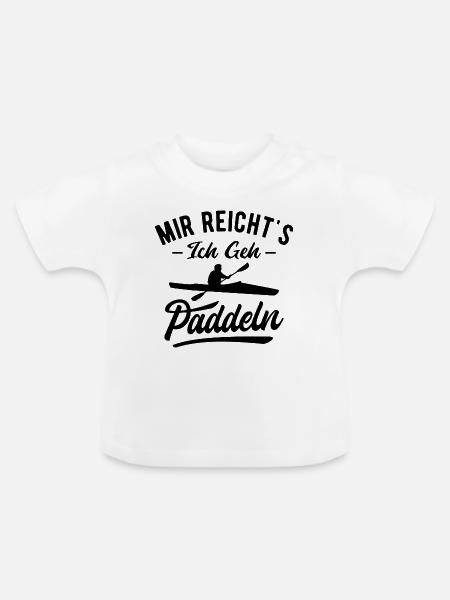 Paddeln Paddelboot Kajak Kajakfahren - Baby Bio-T-Shirt mit Rundhals - Weiß