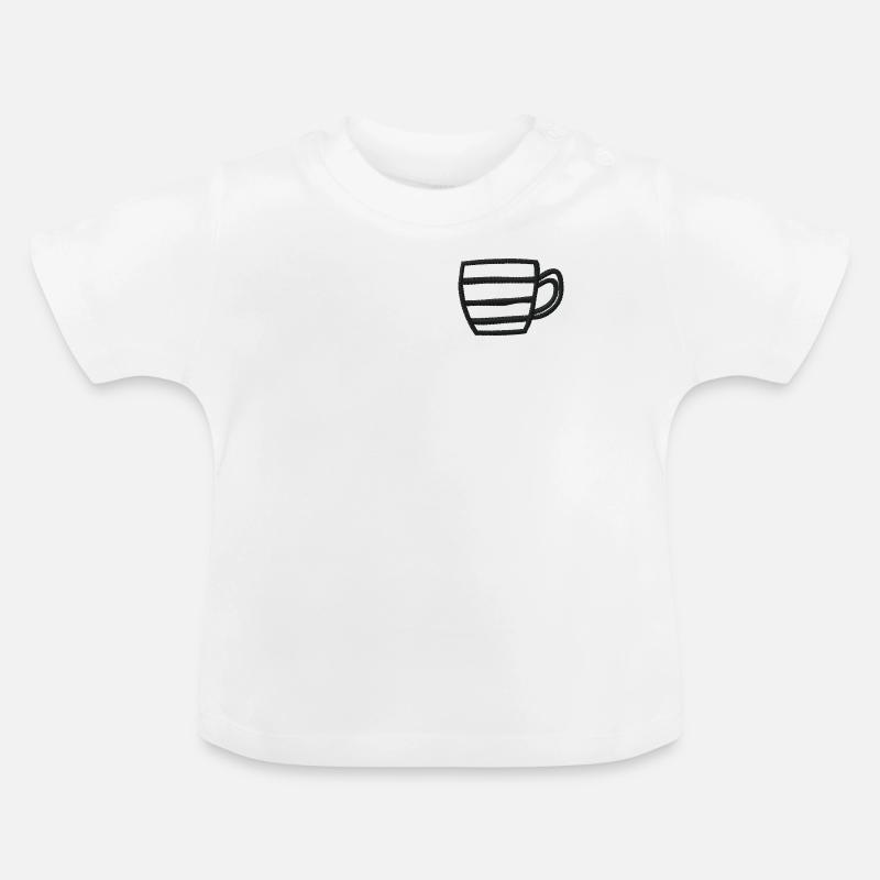 Mug brodé - T-shirt bio col rond Bébé - blanc