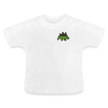 Stegosaurus - T-shirt bio col rond Bébé - blanc - Devant