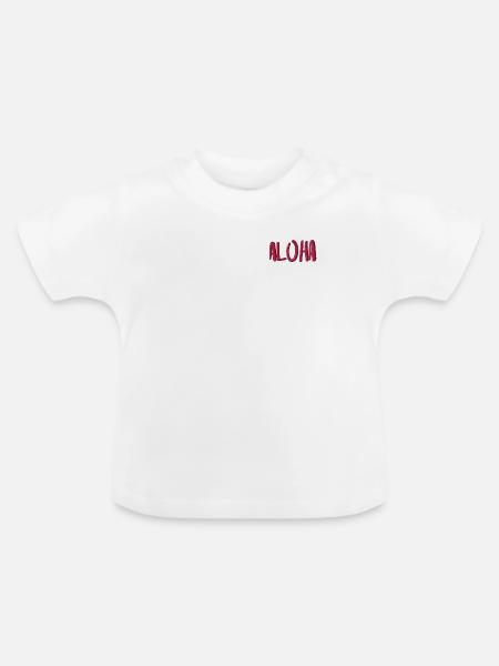 Aloha - Baby Bio-T-Shirt mit Rundhals - Weiß