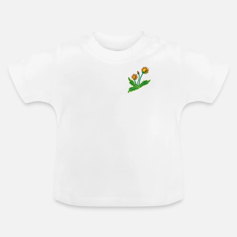 Dandelion - Baby Bio-T-Shirt mit Rundhals - Weiß