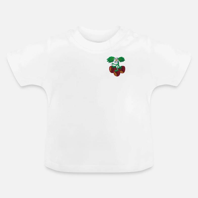 Fraise - T-shirt bio col rond Bébé - blanc