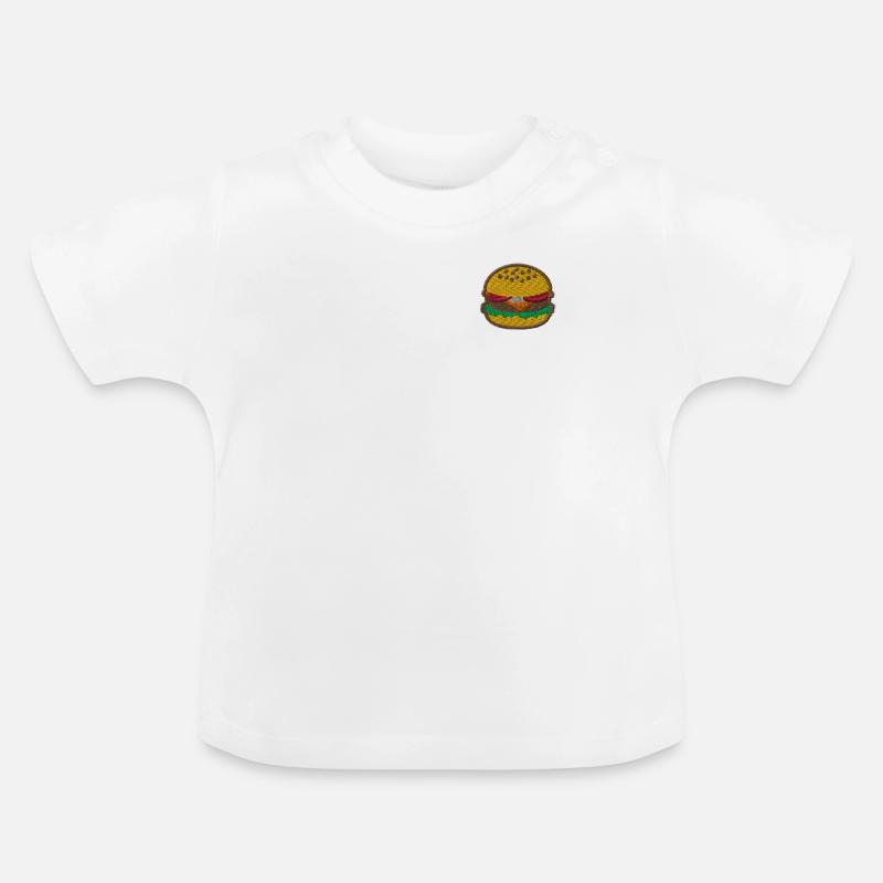 Burger 1 - Baby Bio-T-Shirt mit Rundhals - Weiß