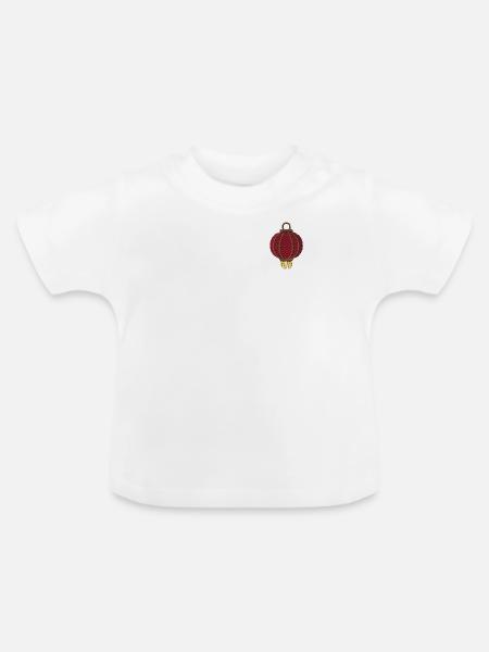 Chinese lantern - Baby Organic T-Shirt with Round Neck - white