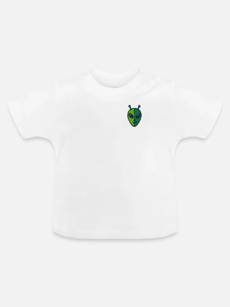 Alien à deux visages - T-shirt bio col rond Bébé - blanc