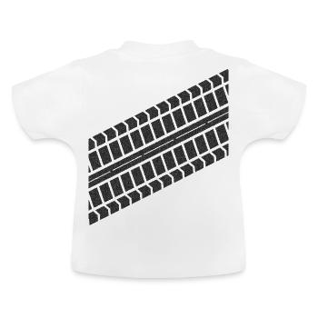 Reifenabdruck - Baby Bio-T-Shirt mit Rundhals - Weiß - Hinten