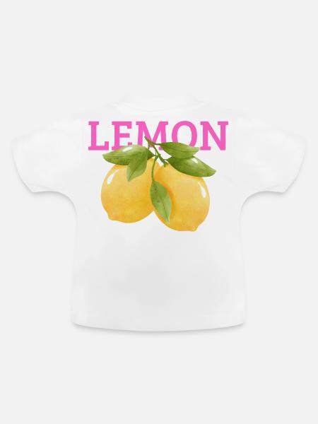 Lemon - Baby Bio-T-Shirt mit Rundhals - Weiß