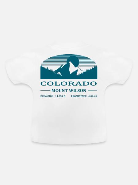 Mount Wilson - petrolblau - Baby Bio-T-Shirt mit Rundhals - Weiß