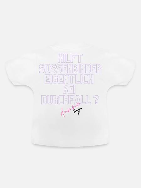 Durchfall Humor Neontext - Baby Bio-T-Shirt mit Rundhals - Weiß