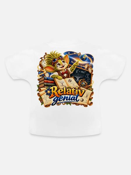 Wenuma Relativ genial - Baby Bio-T-Shirt mit Rundhals - Weiß