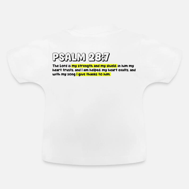 Conception de citation de motivation Empowered Faith - T-shirt bio col rond Bébé - blanc