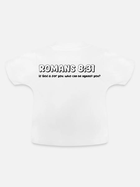Lebendiges geometrisches Mandala-Design - Baby Bio-T-Shirt mit Rundhals - Weiß