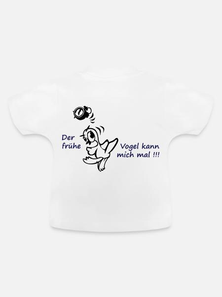 Früher Vogel - Baby Bio-T-Shirt mit Rundhals - Weiß