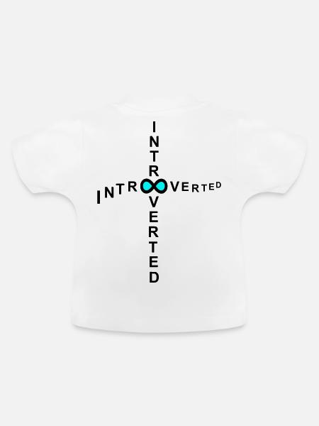 introvertiert - Baby Bio-T-Shirt mit Rundhals - Weiß