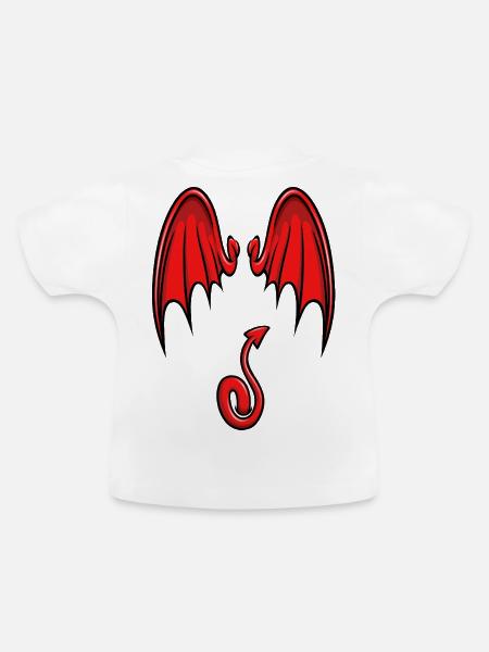 Ich bin ein kleiner Teufel - Baby Bio-T-Shirt mit Rundhals - Weiß