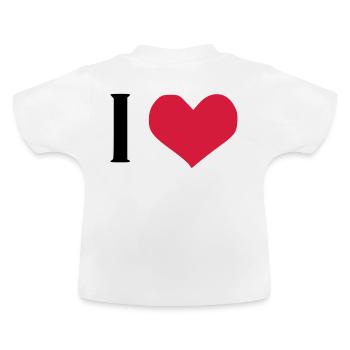 I LOVE - T-shirt bio col rond Bébé - blanc - Dos